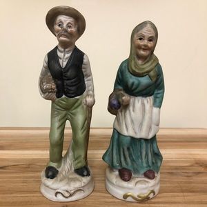 Vintage old man and woman